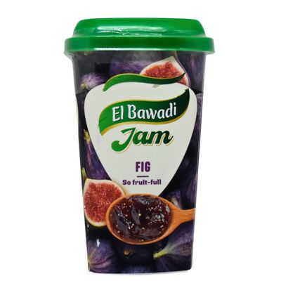 bonballoon El Bawadi Jam Fig Egyptian Halal Pure Natural a Sweet Tasting Snack Egypt Arab Non Gmo Kosher Halal (1 Pack  12.35 oz / 350 gm)