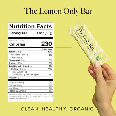 Truvani Plant Based Snack Bars  Lemon Bar 4 Pack  6g Protein  USDA Organic and Vegan  The Only Bar  Dairy, Soy, and Gluten Free  Individually Wrapped