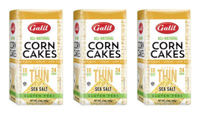 Galil Ultra-Thin Corn Cakes with Sea Salt Pack of 3  All-Natural, Non-GMO, Low Fat, Gluten-Free Corn Cakes 3.5oz.