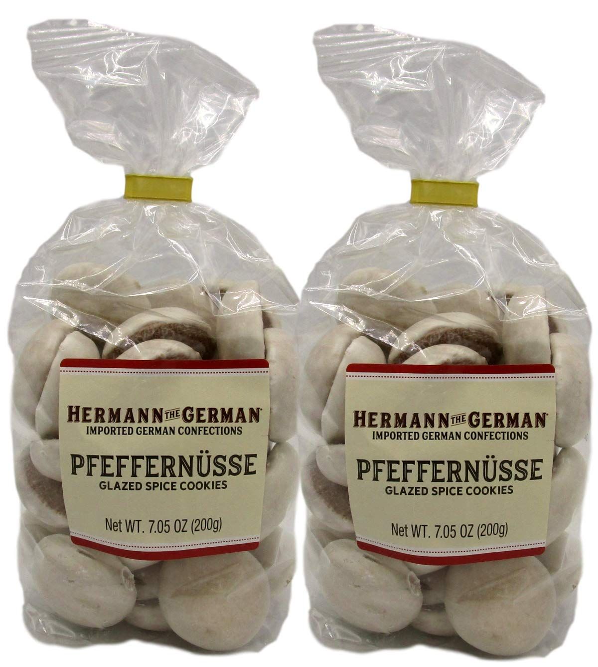 Hermann the German Pfeffernusse - 2 7.05OZ Bags of Glazed Spice Cookies (Pfeffernusse)