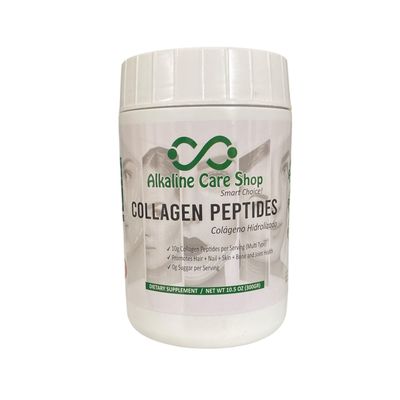 Alkaline Care Hydrolyzed Collagen Peptides for Women &amp; Men Multi-Type Unflavored Collagen Powder Protein for Hair, Bones, Skin, Nails &amp; Joints  10g Collagen Peptides per Serving  10.5Oz (300g)