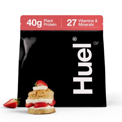 Huel Black Edition  Strawberry Shortcake 40g Vegan Protein Powder  Nutritionally Complete Meal  27 Vitamins and Minerals, Gluten Free  17 Servings  Scoop not included to reduce plastic