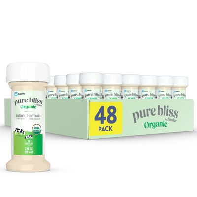 Pure Bliss by Similac  Organic Baby Formula  Ready to Feed  Easy to Digest  USDA-Certified Organic Infant Formula  0-12 months  2-fl-oz Bottle (pack of 48)
