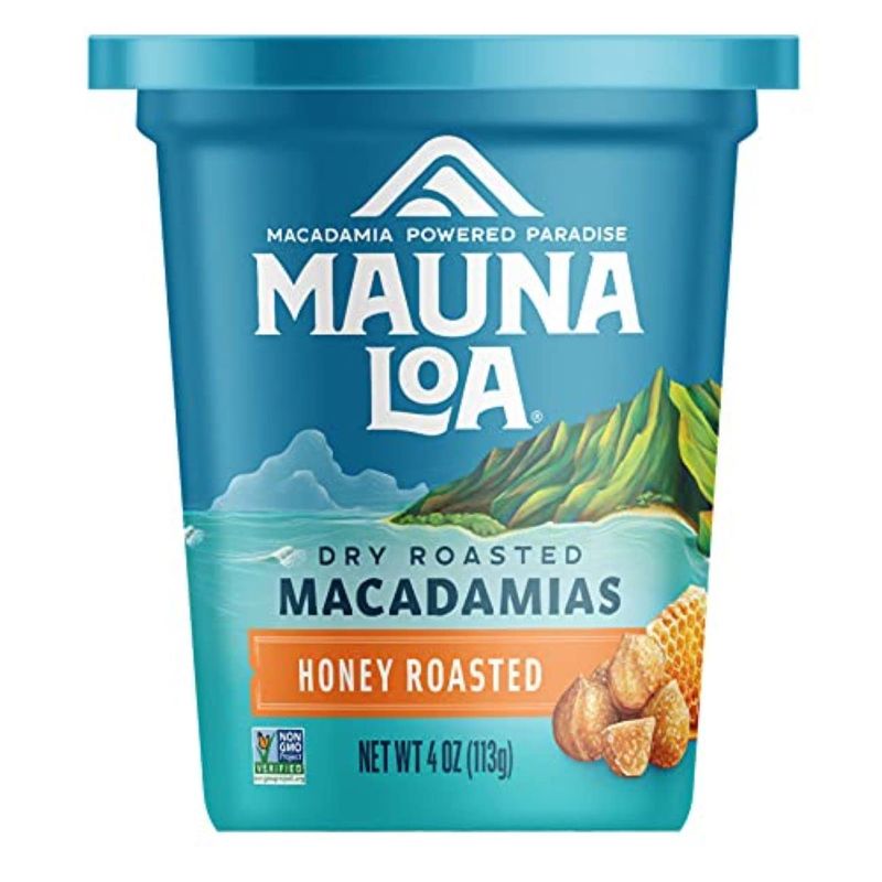 Mauna Loa Premium Roasted Macadamia Nuts, Honey Roasted Flavor, 4 Oz Cup (Pack of 1)