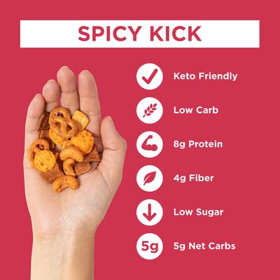 Catalina Crunch Mix Spicy Kick Keto Snack Mix  Keto Friendly, Low Carb, Protein Snacks, 6Oz (Pack Of 3)