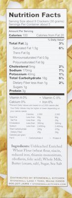 Stonewall Kitchen Simple White Crackers, 5 Ounces