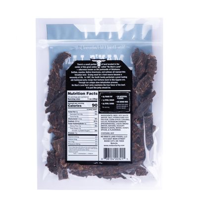 No Mans Land Beef Jerky - Low Calorie, Low Carb, High Protein Beef Snack - Flavor MILD 16oz (Pack of 1)