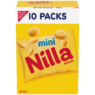 NILLA Wafers Mini Cookies, Vanilla Wafers, 10 Snack Packs