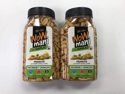 Wow Mani with Garlic Peanuts Pack of Two 11.46 Oz a Pack