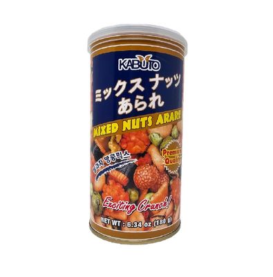 snacks Mixed Nuts Arare peas beans Crackers Snacking Premium Quality - 6.34 oz(180g) Tin