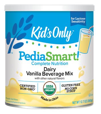 PediaSmart Dairy Vanilla Complete Nutrition Beverage Powder Mix, Non GMO, USDA Organic, Clean Label Project Verified, 12.7 Oz, Pack of 6