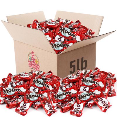 Mounds Snack Size Candy Bars - Irresistible 5lb Pound Bulk Bag Individually Wrapped Mounds Candy Bars Mini Filled with Classic Dark Chocolate and Coconut Flavor Goodness for Party Favors - Gluten Free
