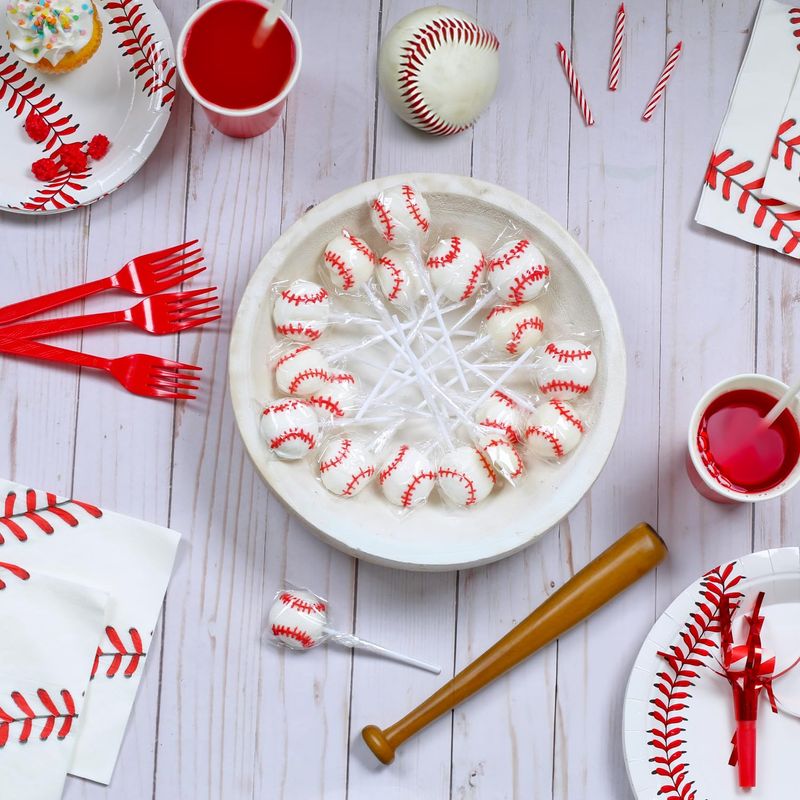 Baseball Candy Lollipops - 18 Count Individually Wrapped Suckers - Great for Baseball Party Favors - Sports Snacks - Baseball Goodie Bags - Softball Team Treats