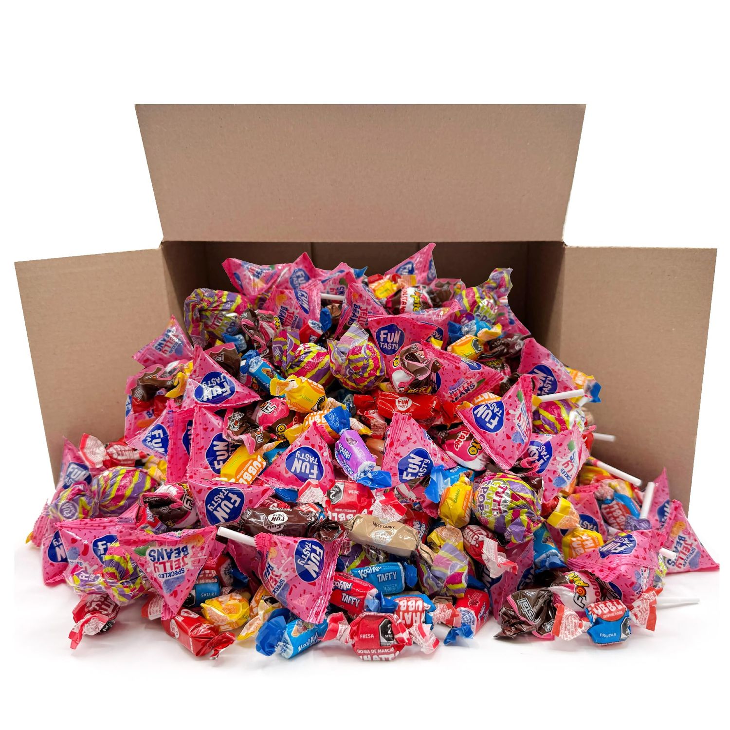 Easter Candy Mix - 10 Pounds Over 700 Pieces - Lollipops, Jelly Beans Pouches, Fruit Taffies, Neapolitan Caramels, Gum - Pinata Stuffers - Bulk Box
