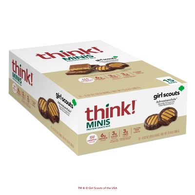 think! Minis Protein Snack Bar, Gluten Free, Girl Scouts Adventurefuls, 15 Count