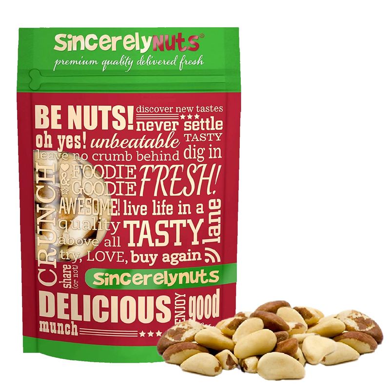 Sincerely Nuts Raw No Shell Brazil Nut, 2lb - Fresh Whole Unsalted Brazilian Nuts - Healthy, Kosher, Vegan &amp; Gluten Free Gourmet Snack Food - All Natural Keto/Paleo Friendly Weight Loss Treat
