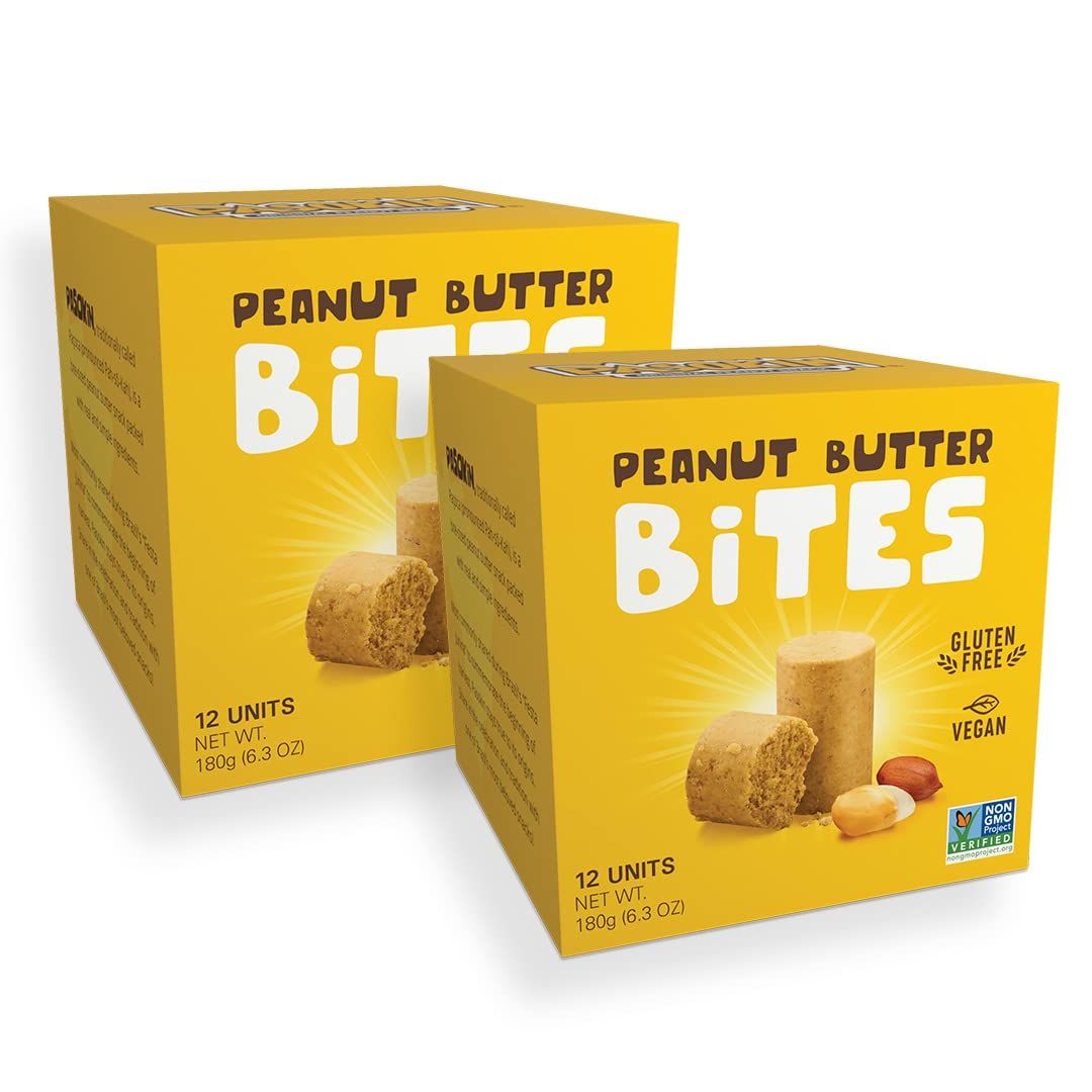 PASOKIN  Original Peanut Butter Snack  Gluten Free, Vegan, All Natural, Made in USA, 0.5 oz bites 24 count
