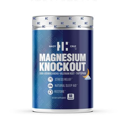Haidy Cruz Fit Magnesium Citrate - Natural Sleep Aid and Mood Enhancer Supplement - Metabolic Support, Immunity Boost with Ashwagandha Powder (60 Capsules)