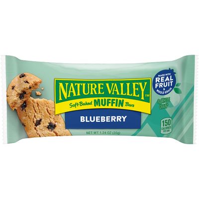 Nature Valley Soft-Baked Muffin Bars, Blueberry, Snack Bars, 5 Bars, 6.2 OZ (Pack of 6)
