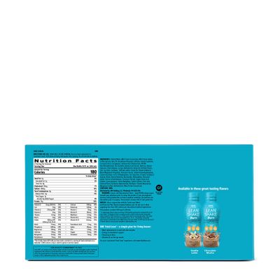 GNC Lean Shake Burn With Caffeine, Clinically Proven Weight Management, Ready to Drink Meal Replacement, 25g Protein with Zero Added Sugar, Vanilla Latte, Pack of 12