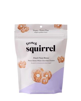 French Squirrel Vegan French Toast Cereal Clusters - Gluten Free Healthy Snack, Cinnamon Sugar Coated Crunchy Cereal Bites (Pack of 3) - Low Sugar Bisous