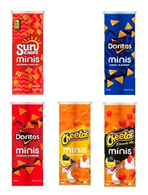 Smiling Sweets Sunchips, Cheetos and Doritos Variety of Minis Canisters, (Pack of 5)