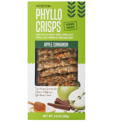 Phyllo Crisps Pastry Dough Sheets Crisp Snack Bundle - Apple Cinnamon with Kokobunch Kit by Nu Bake  2 Pk - 2.8 oz