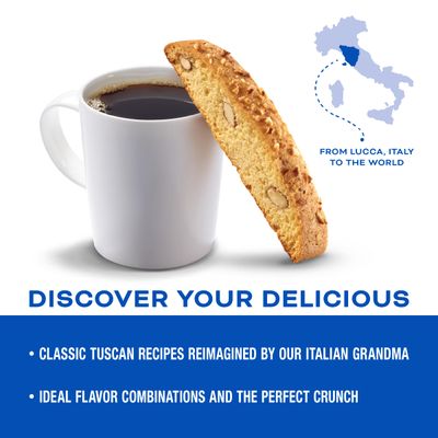 Nonni's Originali Almond Biscotti Italian Cookies - 4 Tubs - Biscotti Individually Wrapped Cookies - Italian Biscotti Cookies Baked Fresh w/a Hint of Anise & California Almonds - Kosher - 20 oz