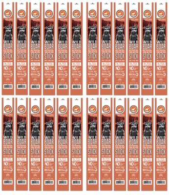 PEARSON RANCH Meat Sticks Pack of 24 - Wild Boar Meat Stick, Exotic Jerky Sticks, No Added Nitrites, Zero Sugar, High-Protein Sticks, Paleo and Keto Friendly Meat Snacks (1oz sticks)