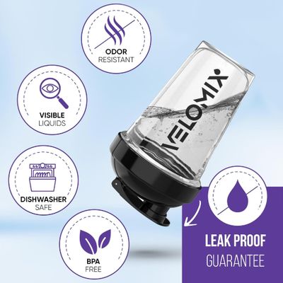 VELOMIX -2 Pack- 20 oz Protein Shaker Bottles for Protein Mixes - 2x Wire Whisk  Leak Proof Shaker Cups for Protein Shakes and Pre Workout  Protein Shaker Bottle Pack  Protein Mixer Cup