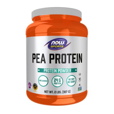 NOW Foods Sports Nutrition, Pea Protein 24 g, Fast Absorbing, Unflavored Powder, 2-Pound