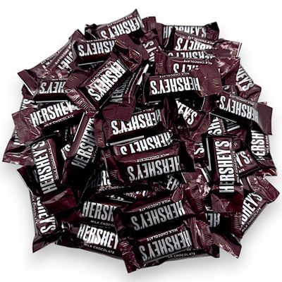 Hershey Bulk Chocolate Snack Size Bars Premium Milk Chocolate Mini Bars-1.5 lbs Delicious Milk Chocolate Minis Individually Wrapped Candy Bars- Conveniently Packaged for Freshness and Taste(24 oz)