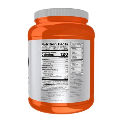 NOW Foods Sports Nutrition, Pea Protein 24 g, Fast Absorbing, Unflavored Powder, 2-Pound