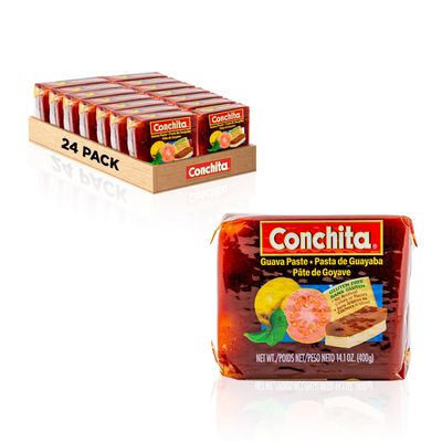 Conchita Guava Paste, 14.1 oz - Authentic Caribbean Flavor, Versatile Guava Spread for Snacks and Treats (Pack of 24)
