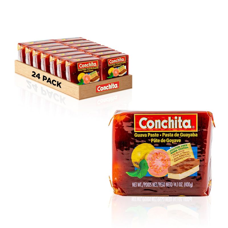 Conchita Guava Paste, 14.1 oz - Authentic Caribbean Flavor, Versatile Guava Spread for Snacks and Treats (Pack of 24)