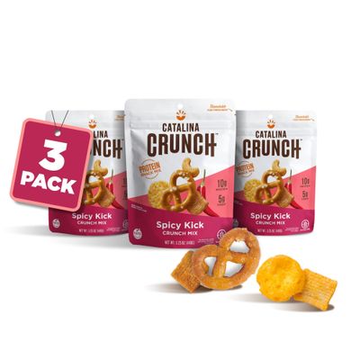 Catalina Crunch Mix Spicy Kick High Fiber Protein Snack Mix  Low Carb, Protein Snacks, Keto Friendly, Pack Of 3