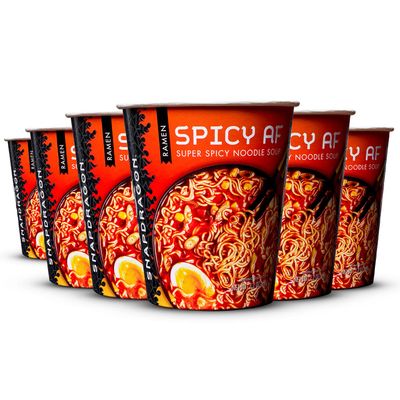 Snapdragon Super Spicy Ramen Six Pack - Rich Spicy Broth With Authentic Ramen Noodles, Authentic Flavors,Satisfy Your Craving, includes Six 2.2 oz Packs