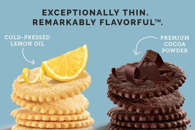 Dewey's Bakery Meyer Lemon &amp; Brownie Crisp Moravian Style Thin Cookies Variety Pack, Bakery Fresh with Real Simple Ingredients, Low Calorie Snack, No Artificial Flavors, 9 oz (Pack of 2)