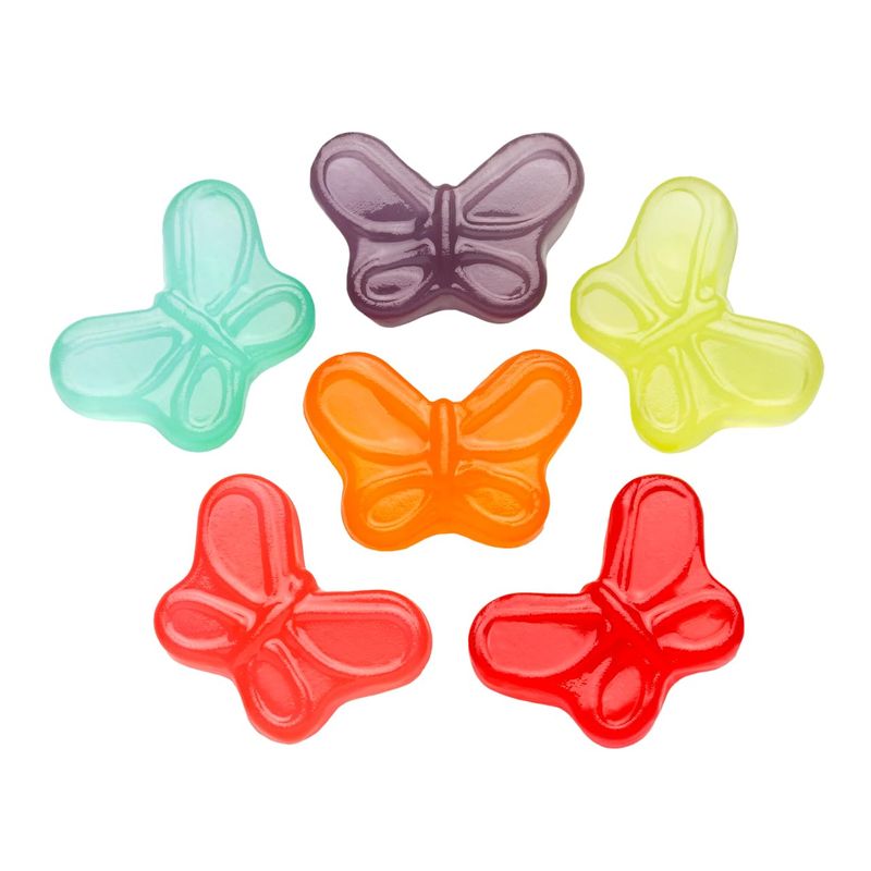 Fruidles Mini Butterflies Gummi Candy, Assorted Fruit Flavors Gummies, Allergy Friendly, Non-GMO, No Artificial Sweeteners Gummy (Half-Pound)