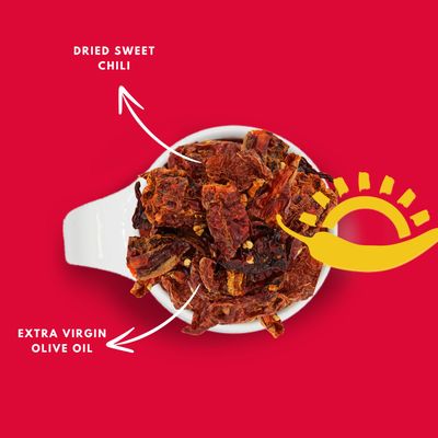 TUTTOCALABRIA Crisp Chili Chips (Mild) Madewith Sweet Pepper Dry, without Oil, Madewith Sweet Calabrian peppers, Produc of Italy, 1.05oz (30g)