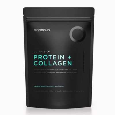 Tropeaka Collagen Protein Powder for Smoothies &amp; Shakes - Creamy Vanilla - Clean Protein &amp; Marine Collagen Peptides for Skin, Hair &amp; Nails, Dairy Free, Gluten Free, Non-GMO, 18oz (17 Servings)