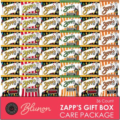 Zapp&#39;s Potato Chips Variety Pack - Kettle Cooked Bulk Assortment - Christmas Gift - Sampler Bulk Care Package Gift Box (36 Count)