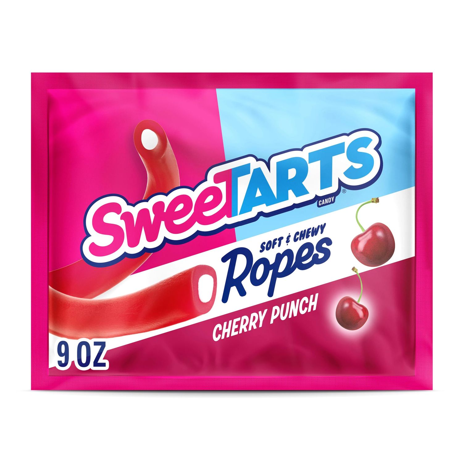 SweeTARTS Ropes, Candy, Cherry Punch, Soft and Chewy, 9 oz