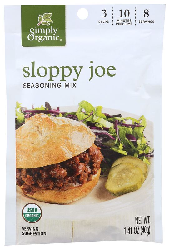 Simply Organic Mix Sloppy Joe Org, 1.41 Oz (Pack Of 12)