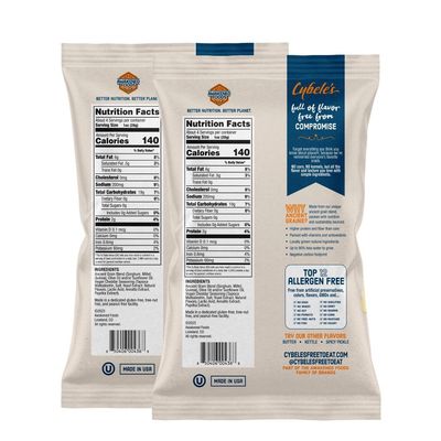 Cybele's Free-to-Eat Ancient Grain Pops - Healthy Snacks, All Natural, Gluten-Free, Vegan, No Preservatives or Additives (Cheddar Pops 4oz, Pack of 2)