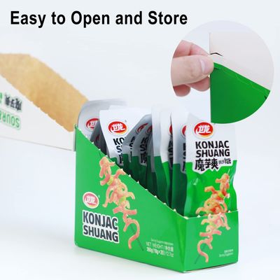 WeiLong Konjac Snack, Spicy Hot Strips, Spicy Snacks Latiao La tiao, Chinese Snacks Moyushuang, Spicy and Sour Flavor, (), 18g20 Bags, Pack of 1