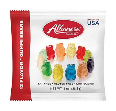 Blue Hippo Albanese 12 Flavor Assorted Gummi Bears 1 Ounce (Pack of 30)