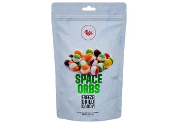 Space Orbs 6 oz. Freeze Dried Candy, Assortment Strawberry, Orange, Lemon, Grape, Lime Flavors, Ideal Gift Snack Crunchy Candies
