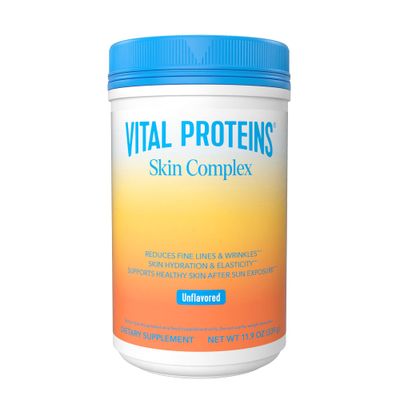 Vital Proteins Collagen Peptides for Women - 20g Hydrolyzed Collagen, Vitamin C, Hyaluronic Acid, Reduce Fine Lines &amp; Wrinkles, Verisol &amp; Holimel - Skin Complex Supplement, Unflavored 11.9oz Powder
