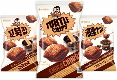 TURTLE CHIP CHOCO CHURROS 80G3PACKS